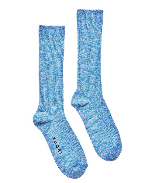 YUQRI（ユクリ）の「【YUQRI】crispy loop（ソックス/靴下・レディース・アイボリー/ブラック/ブルー/グリーン/ピンク・S/M）」の22枚目の写真