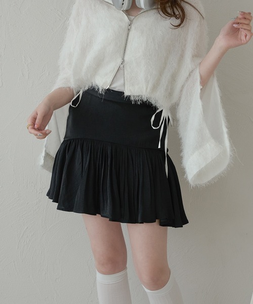 Ambre Neige(アンブルネージュ)の「frill short skirt pants / フリルショートスカパン(スカート・レディース・ライトベージュ/ブラック/ライトグレー/オフホワイト・FREE)」の22枚目の写真