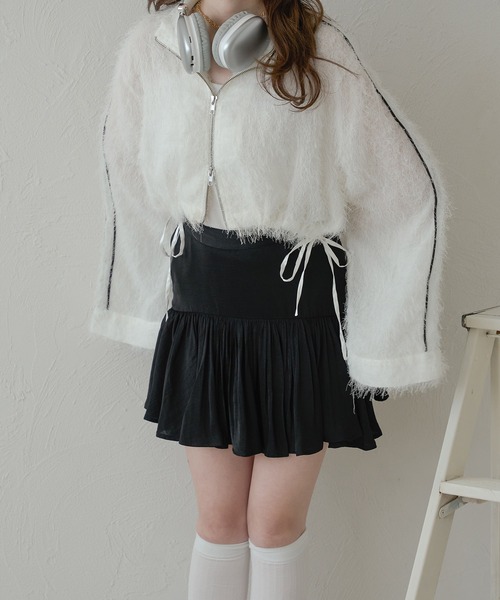 Ambre Neige(アンブルネージュ)の「frill short skirt pants / フリルショートスカパン(スカート・レディース・ライトベージュ/ブラック/ライトグレー/オフホワイト・FREE)」の21枚目の写真