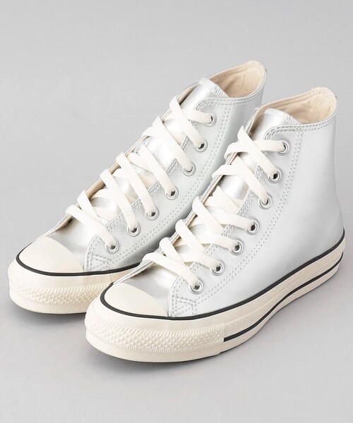 CONVERSE(コンバース)の「CONVERSE/コンバース LEATHER ALL STAR HI/メタリック レザー オールスター ハイカットスニーカー 限定展開(スニーカー・レディース・シルバー・23.0cm/24.0cm/25.0cm)」の7枚目の写真