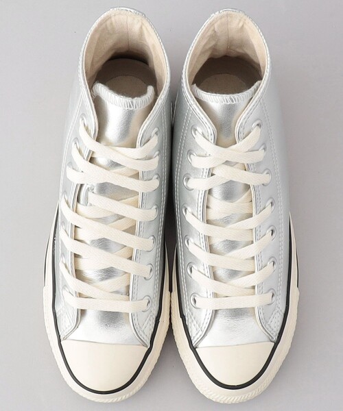 CONVERSE(コンバース)の「CONVERSE/コンバース LEATHER ALL STAR HI/メタリック レザー オールスター ハイカットスニーカー 限定展開(スニーカー・レディース・シルバー・23.0cm/24.0cm/25.0cm)」の6枚目の写真