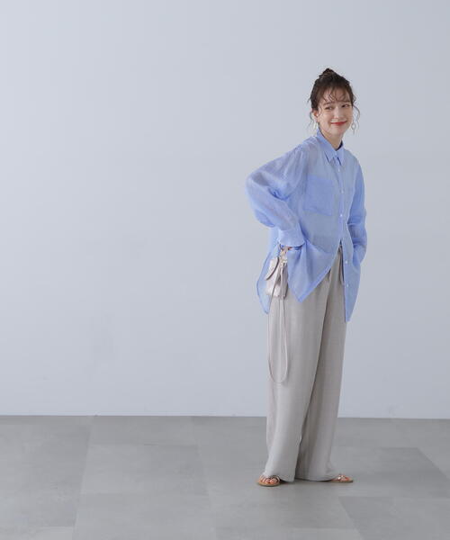 N.（N. Natural Beauty Basic）（エヌエヌナチュラルビューティーベーシック）の「◆ウエストイージーパンツ（その他パンツ・レディース・ブラウン/グレー・SMALL/MEDIUM）」の4枚目の写真