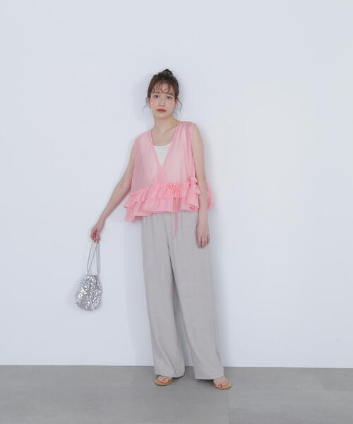 N.（N. Natural Beauty Basic）（エヌエヌナチュラルビューティーベーシック）の「◆ウエストイージーパンツ（その他パンツ・レディース・ブラウン/グレー・SMALL/MEDIUM）」の10枚目の写真