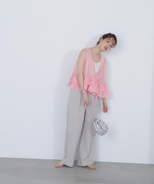 N.（N. Natural Beauty Basic）（エヌエヌナチュラルビューティーベーシック）の「◆ウエストイージーパンツ（その他パンツ・レディース・ブラウン/グレー・SMALL/MEDIUM）」の11枚目の写真