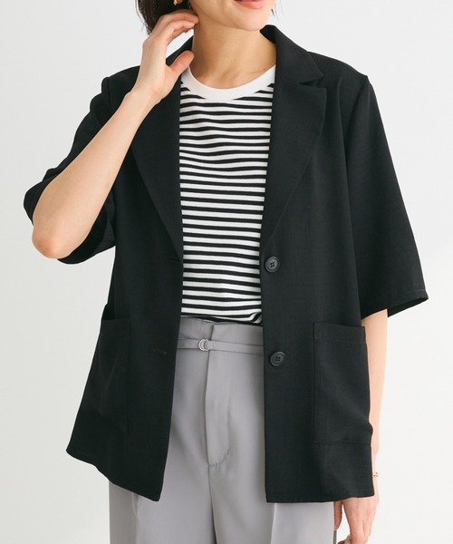 Green Parks（グリーンパークス）の「接触冷感 5分袖ジャケット