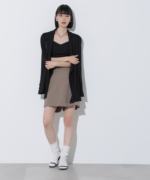 Apo(s)ture（アポスチャー）の「SOFIA-005/マットウーススカートパンツ（その他パンツ・レディース・ベージュ/ブラック/モカ/グレー・XS/S/XL/L/M）」の19枚目の写真