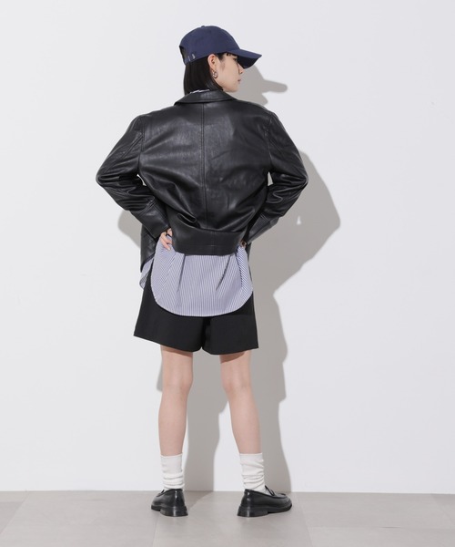 Apo(s)ture（アポスチャー）の「SOFIA-005/マットウーススカートパンツ（その他パンツ・レディース・ベージュ/ブラック/モカ/グレー・XS/S/XL/L/M）」の14枚目の写真