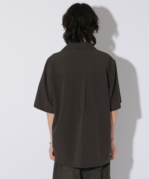 Anui（アニュイ）の「【UNISEX】ストライプコンビシャツ（シャツ/ブラウス・レディース・ブラック/チャコールグレー・MEDIUM）」の9枚目の写真