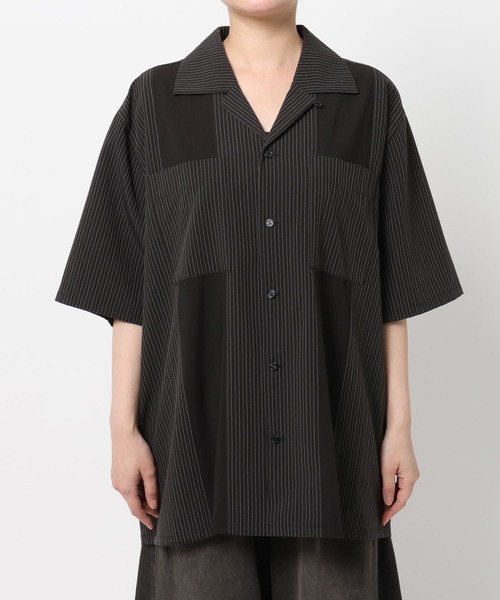 Anui（アニュイ）の「【UNISEX】ストライプコンビシャツ（シャツ/ブラウス・レディース・ブラック/チャコールグレー・MEDIUM）」の10枚目の写真