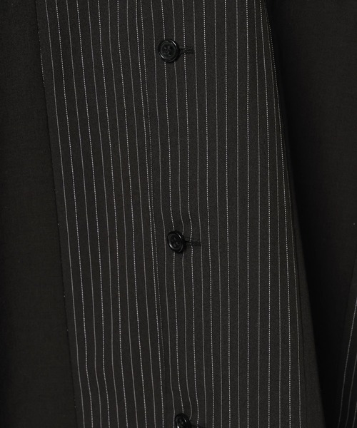 Anui（アニュイ）の「【UNISEX】ストライプコンビシャツ（シャツ/ブラウス・レディース・ブラック/チャコールグレー・MEDIUM）」の8枚目の写真