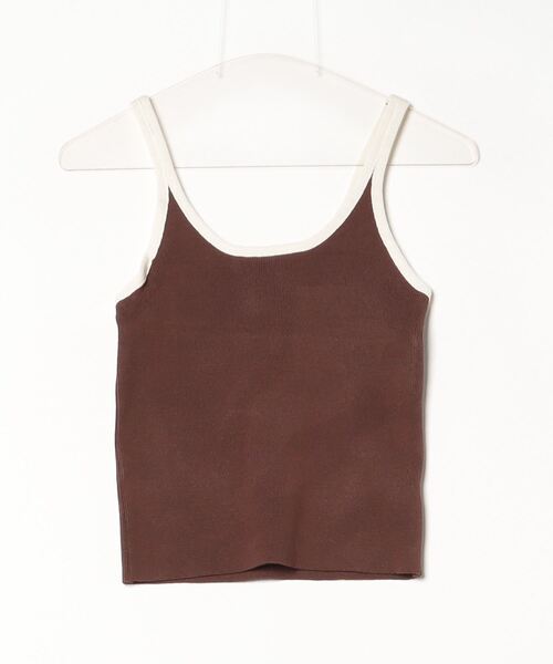 Per sist ence（パーシエンス）の「バイカラーパイピングタンクトップ（タンクトップ・レディース・ブラック系/ブルー系/ホワイト/ブラウン/レッド/ホワイト系/ブラウン系/レッド系/アイボリー/ブラック/ライトグリーン系・FREE）」の18枚目の写真