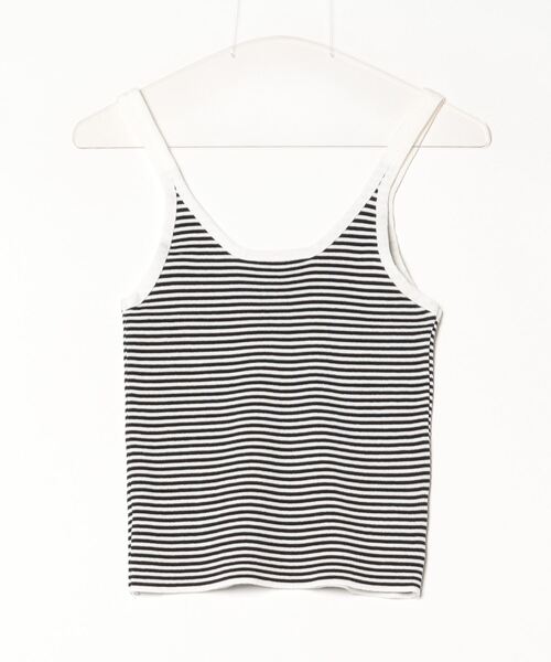 Per sist ence（パーシエンス）の「バイカラーパイピングタンクトップ（タンクトップ・レディース・ブラック系/ブルー系/ホワイト/ブラウン/レッド/ホワイト系/ブラウン系/レッド系/アイボリー/ブラック/ライトグリーン系・FREE）」の15枚目の写真