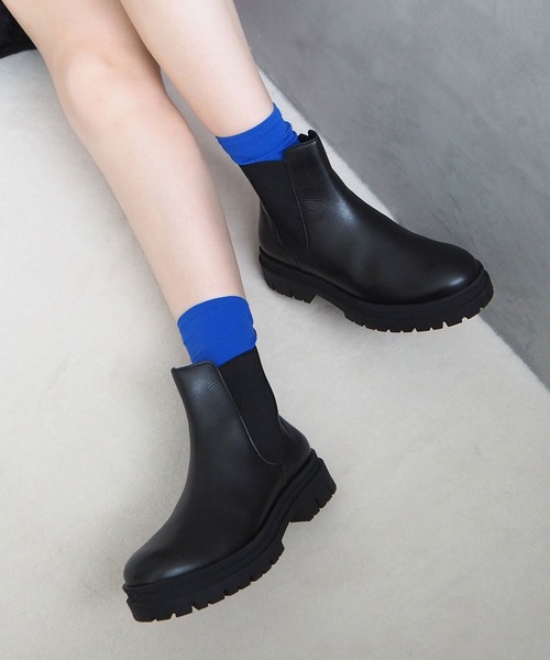 enchanted(エンチャンテッド)の「本革サイドゴアタンクソールブーツ(ブーツ・レディース・ブラック・35/39/38/37/36/40)」の13枚目の写真