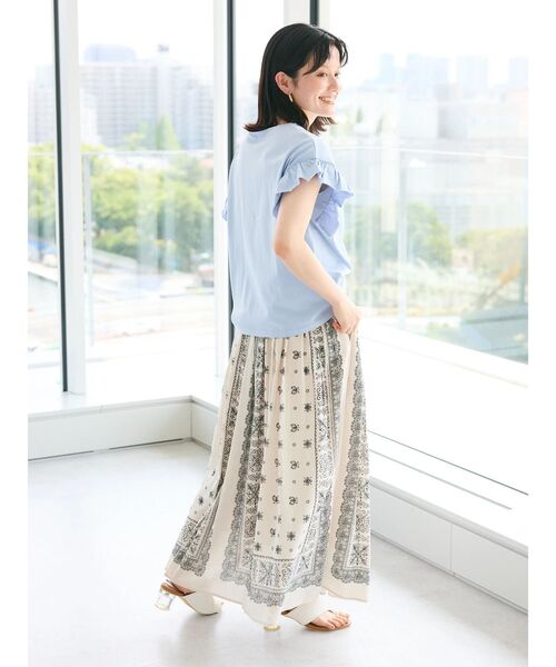 セール】袖ギャザーフレアプルオーバー（Tシャツ/カットソー