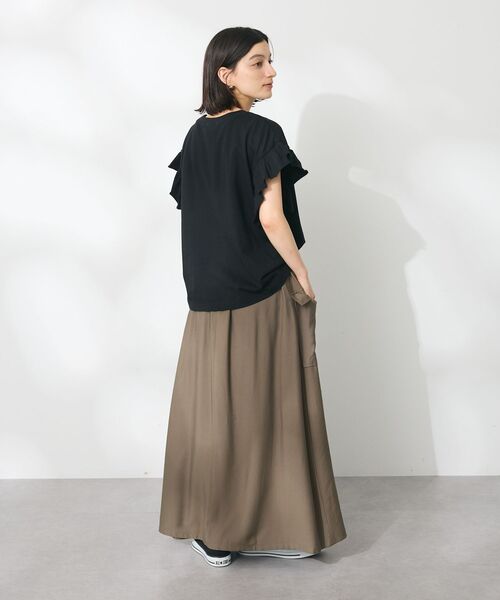 CRAFT STANDARD BOUTIQUE（クラフトスタンダードブティック）の「袖ギャザーフレアプルオーバー（Tシャツ/カットソー・レディース・ブラック/ブラウン/レッド/ホワイト/サックスブルー・FREE）」の17枚目の写真