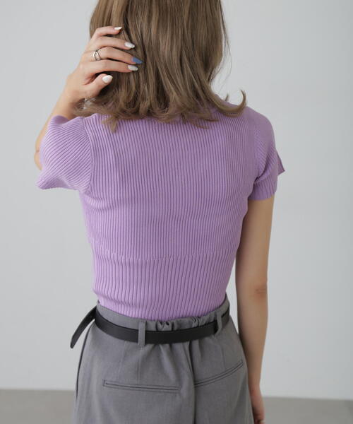 FREE'S MART(フリーズマート)の「◇ショート丈クルーネックリブニット(ニット/セーター・レディース・ホワイト系その他/ブルー/イエロー/ブラック/ホワイト/パープル・FREE)」の18枚目の写真