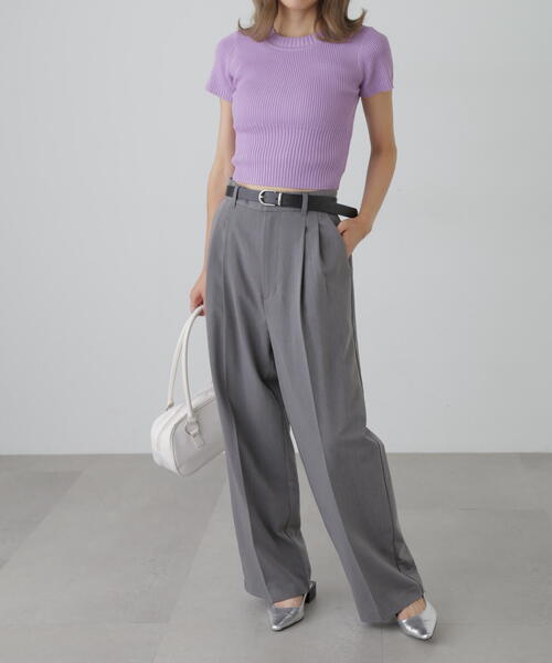 FREE'S MART(フリーズマート)の「◇ショート丈クルーネックリブニット(ニット/セーター・レディース・ホワイト系その他/ブルー/イエロー/ブラック/ホワイト/パープル・FREE)」の20枚目の写真