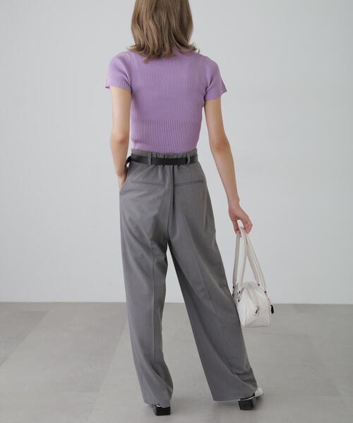 FREE'S MART(フリーズマート)の「◇ショート丈クルーネックリブニット(ニット/セーター・レディース・ホワイト系その他/ブルー/イエロー/ブラック/ホワイト/パープル・FREE)」の22枚目の写真