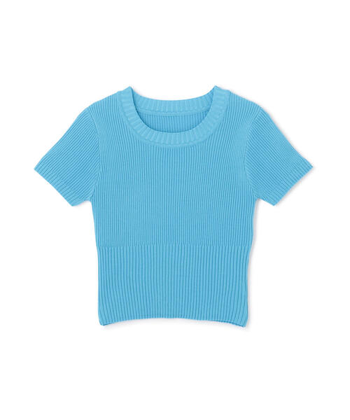 FREE'S MART(フリーズマート)の「◇ショート丈クルーネックリブニット(ニット/セーター・レディース・ホワイト系その他/ブルー/イエロー/ブラック/ホワイト/パープル・FREE)」の9枚目の写真