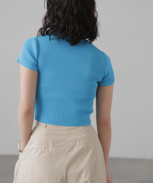 FREE'S MART(フリーズマート)の「◇ショート丈クルーネックリブニット(ニット/セーター・レディース・ホワイト系その他/ブルー/イエロー/ブラック/ホワイト/パープル・FREE)」の12枚目の写真