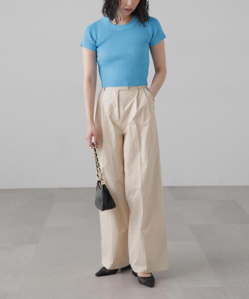 FREE'S MART(フリーズマート)の「◇ショート丈クルーネックリブニット(ニット/セーター・レディース・ホワイト系その他/ブルー/イエロー/ブラック/ホワイト/パープル・FREE)」の13枚目の写真