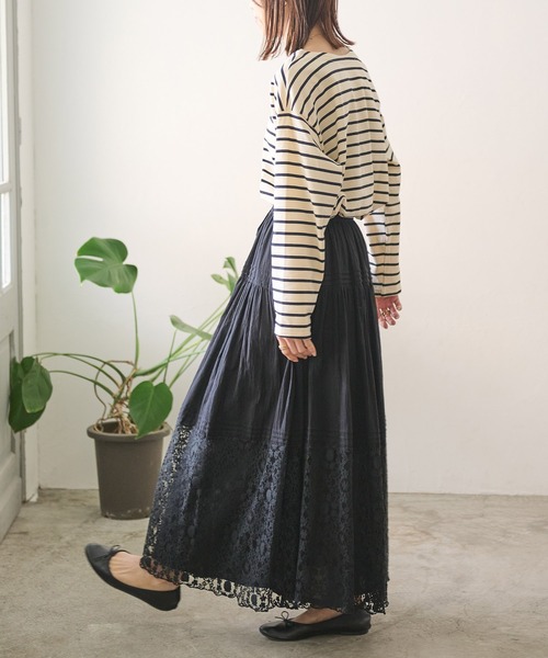 レース切替タックギャザースカート（スカート）｜Crisp（クリスプ）