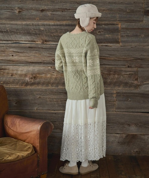 レース切替タックギャザースカート（スカート）｜Crisp（クリスプ）