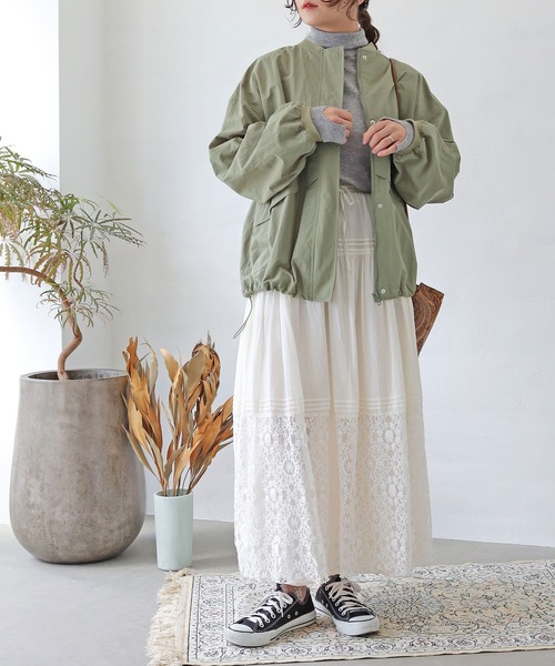 レース切替タックギャザースカート（スカート）｜Crisp（クリスプ）