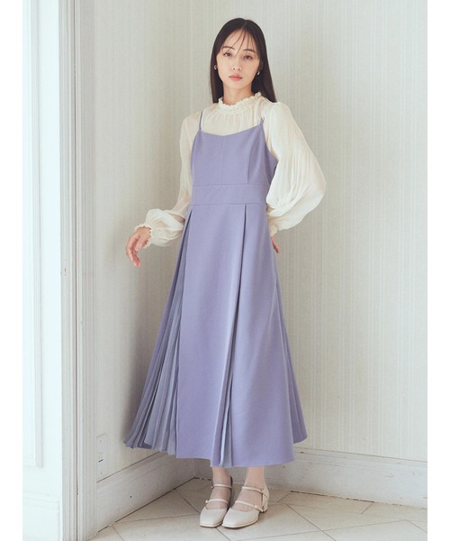 earth music&ecology(アースミュージックアンドエコロジー)の「プリーツジャンドレ(ワンピース・レディース・ブラック/ブルー/ベージュ・M/S)」の5枚目の写真