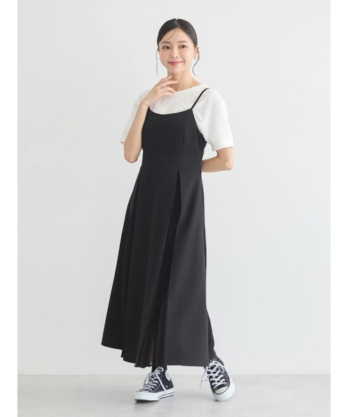 earth music&ecology(アースミュージックアンドエコロジー)の「プリーツジャンドレ(ワンピース・レディース・ブラック/ブルー/ベージュ・M/S)」の10枚目の写真