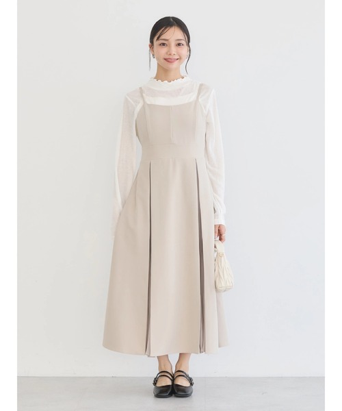 earth music&ecology(アースミュージックアンドエコロジー)の「プリーツジャンドレ(ワンピース・レディース・ブラック/ブルー/ベージュ・M/S)」の9枚目の写真