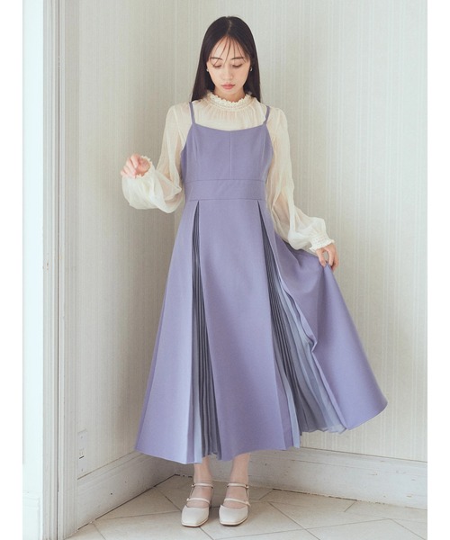 earth music&ecology(アースミュージックアンドエコロジー)の「プリーツジャンドレ(ワンピース・レディース・ブラック/ブルー/ベージュ・M/S)」の7枚目の写真