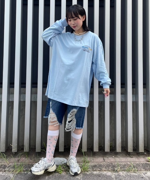 Candy Stripper（キャンディストリッパー）の「BRAKE FREE L/S Tシャツ（Tシャツ/カットソー・レディース・オフホワイト/ライトブルー/ブラック・2）」の13枚目の写真