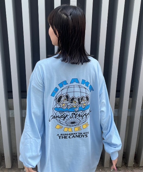 Candy Stripper（キャンディストリッパー）の「BRAKE FREE L/S Tシャツ（Tシャツ/カットソー・レディース・オフホワイト/ライトブルー/ブラック・2）」の17枚目の写真
