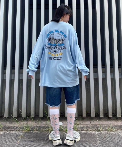 Candy Stripper（キャンディストリッパー）の「BRAKE FREE L/S Tシャツ（Tシャツ/カットソー・レディース・オフホワイト/ライトブルー/ブラック・2）」の15枚目の写真