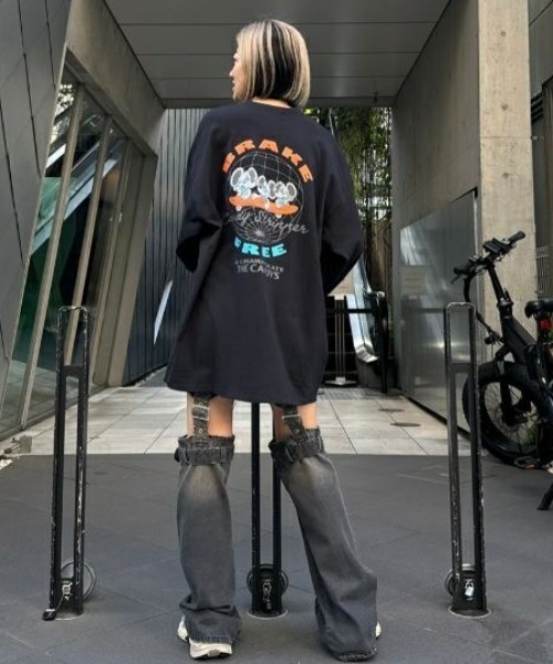 Candy Stripper（キャンディストリッパー）の「BRAKE FREE L/S Tシャツ（Tシャツ/カットソー・レディース・オフホワイト/ライトブルー/ブラック・2）」の21枚目の写真