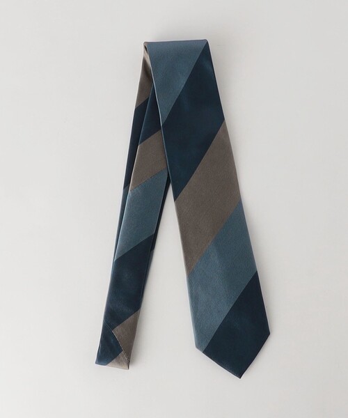 green label relaxing（グリーンレーベルリラクシング）の「GLR シルク③ 8.0cm ストライプ1 ネクタイ（ネクタイ・メンズ・ダークブラウン/ネイビー/ライトブルー・FREE）」の9枚目の写真