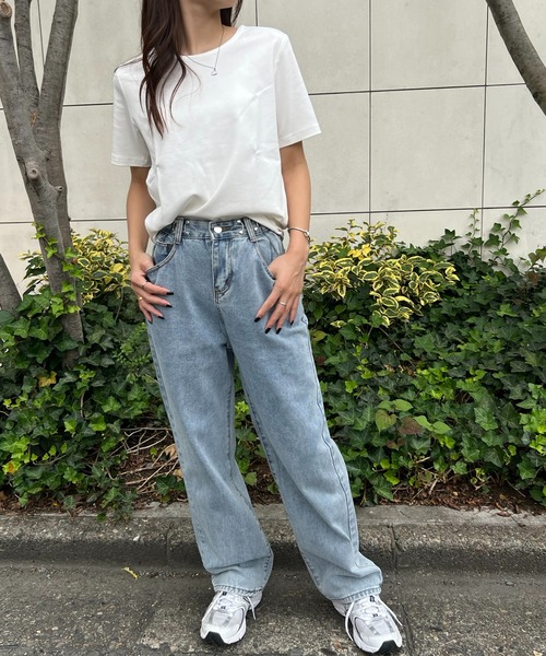 SETUP7（セットアップセブン）の「【SETUP7】スムース半袖Tシャツ /42835962/42835963 MNY（Tシャツ/カットソー・レディース・ホワイト/ネイビー/ブラック/ブラック系その他2・M/L）」の9枚目の写真