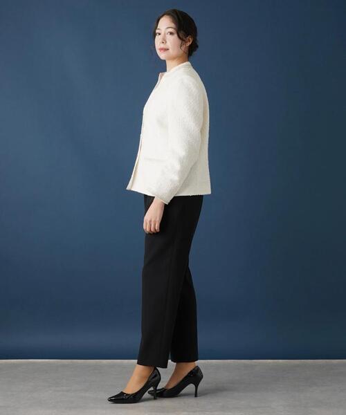 Leilian(レリアン)の「ノーカラージャケット(ノーカラージャケット・レディース・アイボリー・13/17)」の3枚目の写真