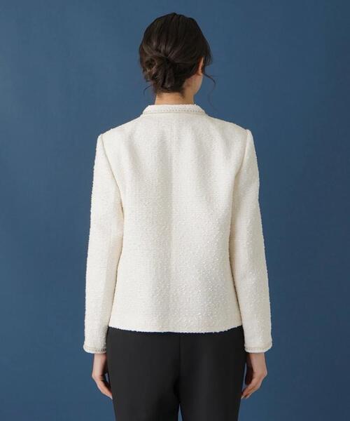 Leilian(レリアン)の「ノーカラージャケット(ノーカラージャケット・レディース・アイボリー・13/17)」の7枚目の写真