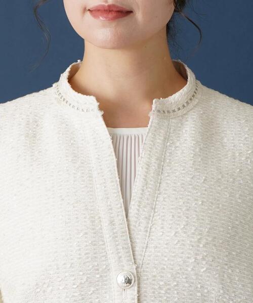 Leilian(レリアン)の「ノーカラージャケット(ノーカラージャケット・レディース・アイボリー・13/17)」の8枚目の写真