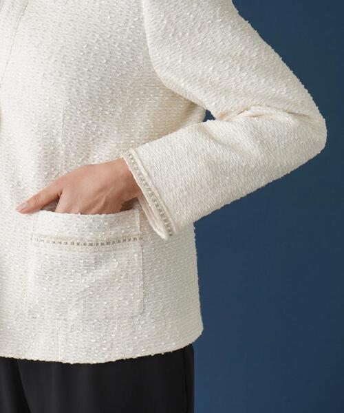 Leilian(レリアン)の「ノーカラージャケット(ノーカラージャケット・レディース・アイボリー・13/17)」の11枚目の写真