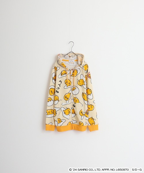 セール】ぐでたま総柄プリントZIPパーカー（パーカー）｜sanrio