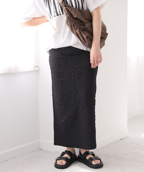 JOURNAL STANDARD(ジャーナルスタンダード)の「《追加2》シャーリングタイトスカート(スカート・レディース・ブラック・FREE)」の7枚目の写真