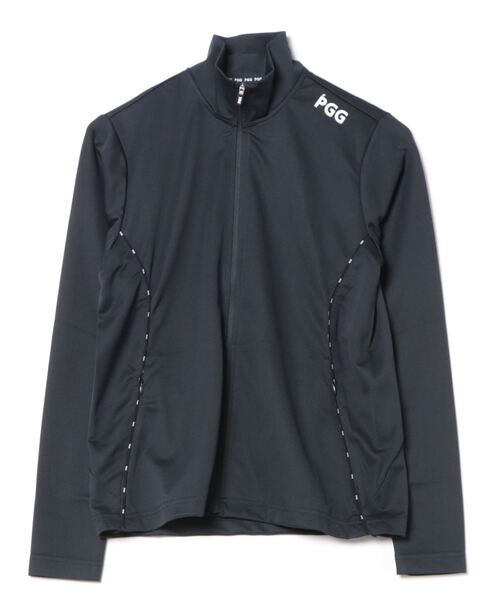 【PGG】ニットデニム ツイル調 長袖フルジップアップカットソー (LADIES)（スウェット）｜PGG（ピージージー）