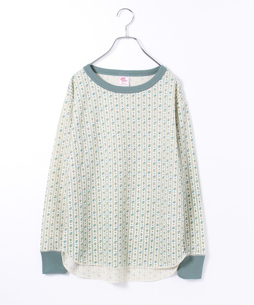 JEMORGAN(ジェーイーモーガン)の「【JEMORGAN / ジェーイーモーガン】花柄ワッフル クレリッククルーネックロンT(PACK入り)(Tシャツ/カットソー・レディース・ピンク系1/パープル系1/ブルー系2/ブルー系1・F)」の9枚目の写真