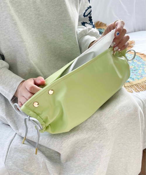 Casselini(キャセリーニ)の「Casselini HOME(キャセリーニ ホーム)PUティッシュカバー(収納グッズ・レディース・ライム/アイボリー・FREE)」の4枚目の写真