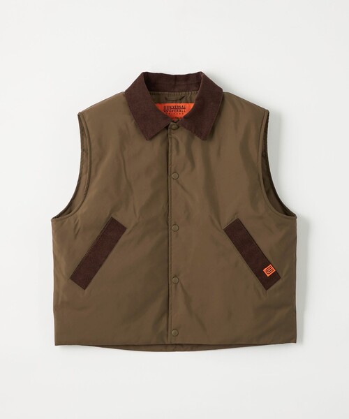 UNIVERSAL OVERALL（ユニバーサルオーバーオール）の「【別注】＜UNIVERSAL OVERALL＞コーデュロイ ベスト / キッズ 100cm-130cm（ブルゾン・キッズ・ブラック/オリーブ・XS(100-110cm)/S(120-130cm)）」の5枚目の写真