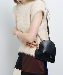 LANVAN レザー×サテン