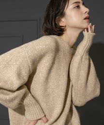 OPAQUE.CLIP | スパンコールラメ ミドルゲージニット(ニット/セーター)